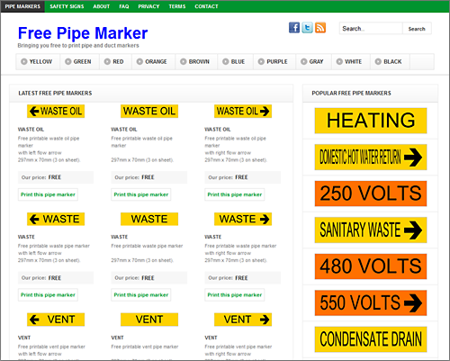 pipe markers