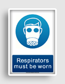 free printable respirators must be worn  sign 