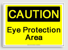 free printable eye protection area osha  sign 