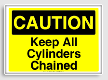 free printable keep all cylinders chained osha  sign 