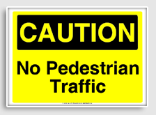 free printable no pedestrian traffic osha  sign 