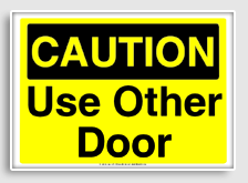 free printable use other door osha  sign 