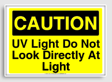 free printable uv light do not look directly at light osha  sign 