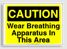 free printable wear breathing apparatus in this area osha  sign 