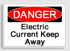 free printable electric current keep away osha  sign 