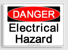 free printable electrical hazard osha  sign 