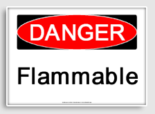 free printable flammable osha  sign 