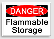 free printable flammable storage osha  sign 