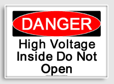 free printable high voltage inside do not open osha  sign 