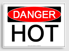 free printable hot osha  sign 