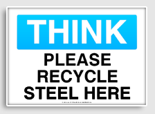 free printable please recycle steel here osha  sign 