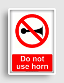 free printable do not use horn  sign 