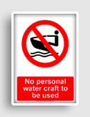 free printable no personal water craft to be used  sign 