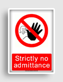 free printable strictly no admittance  sign 