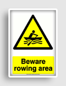 free printable beware rowing area  sign 