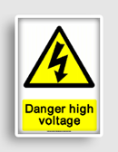 free printable danger high voltage  sign 