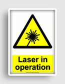 free printable laser in operation  sign 