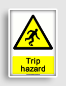 free printable trip hazard  sign 