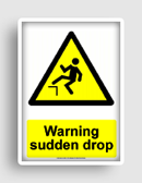 free printable  sudden drop  sign 