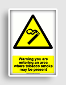 free printable  you are entering an area where tobacco smoke may be present  sign 